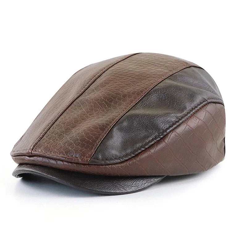 Men's Vintage Leather Beret