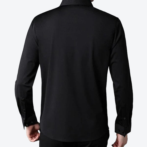Men’s Premium Long Sleeve Silk Shirt – Elegant Design