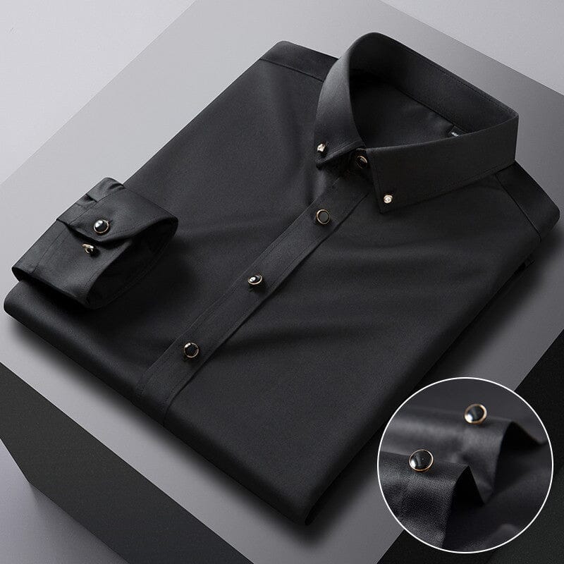 Men's Slim Fit Dress Shirt in Ice Silk