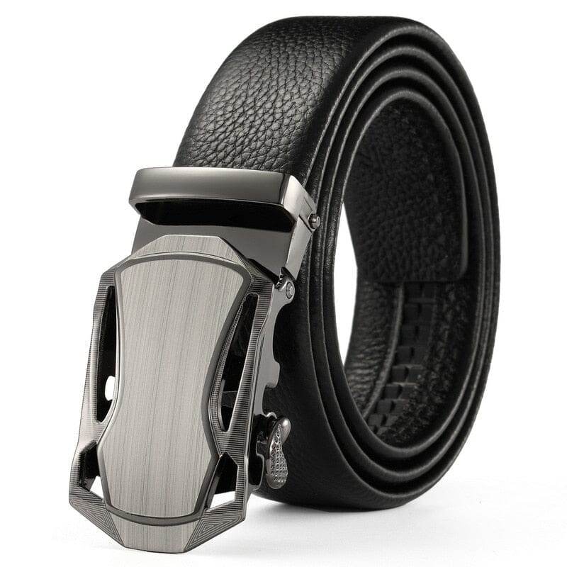 Refined Men's Dress Belt with Ratchet Buckle