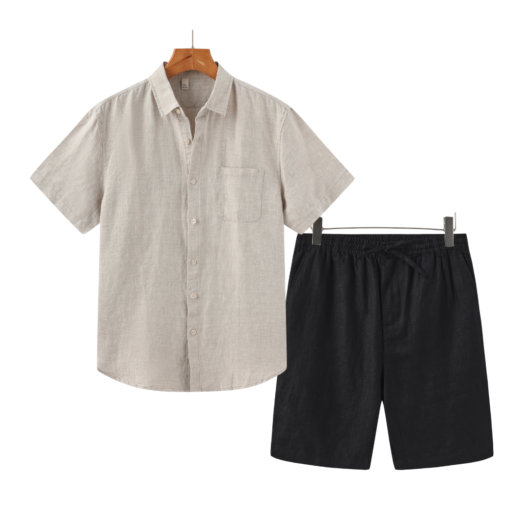 Linen Summer Set | Shirt and Shorts