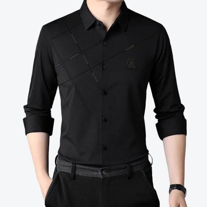 Men’s Premium Long Sleeve Silk Shirt – Elegant Design