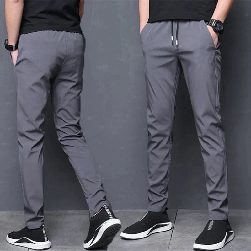 Men’s Slim Elastic Formal Trousers