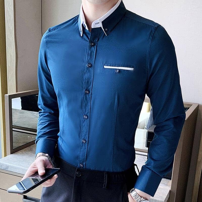 Slim Fit Long Sleeve Dress Shirt