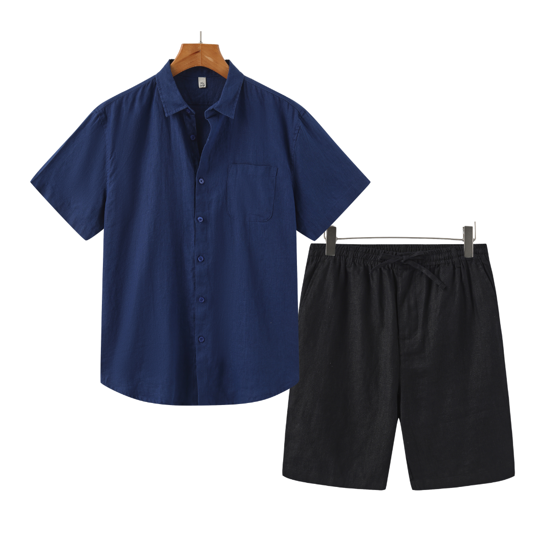 Linen Summer Set | Shirt and Shorts