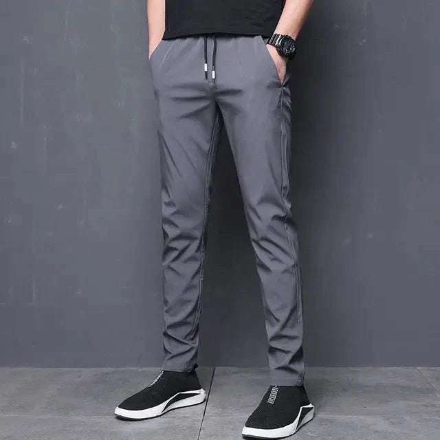 Men’s Slim Elastic Formal Trousers
