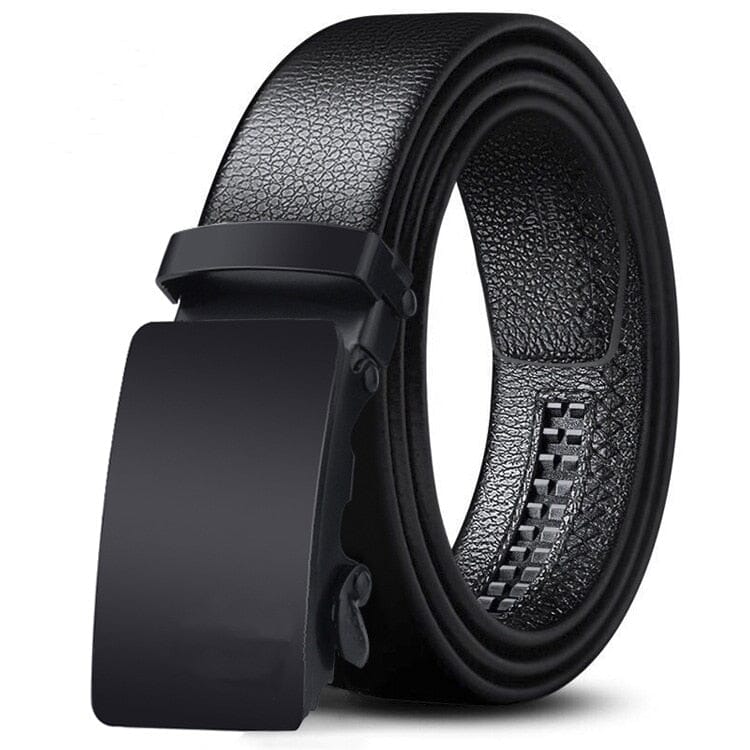 Refined Men's Dress Belt with Ratchet Buckle