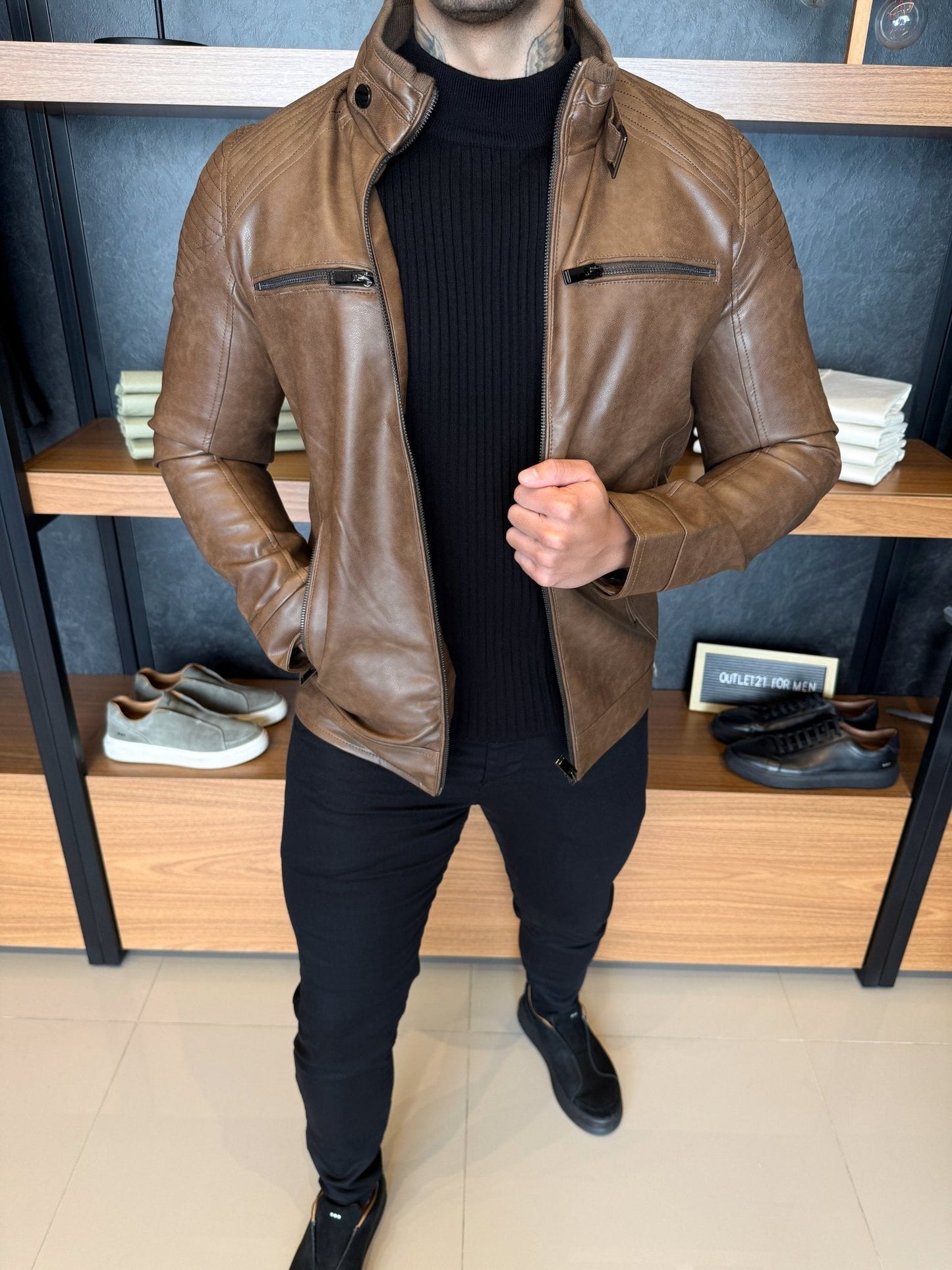 Men’s Brown Leather Jacket