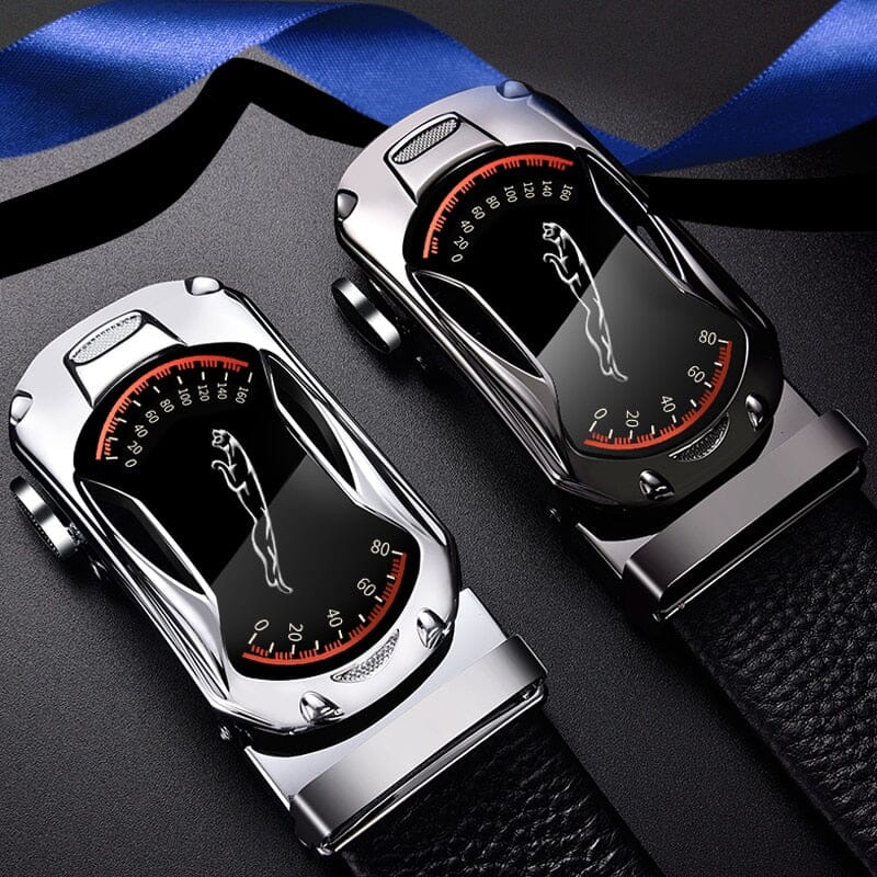 Jaguar Leather Belt with Automatic Buckle
