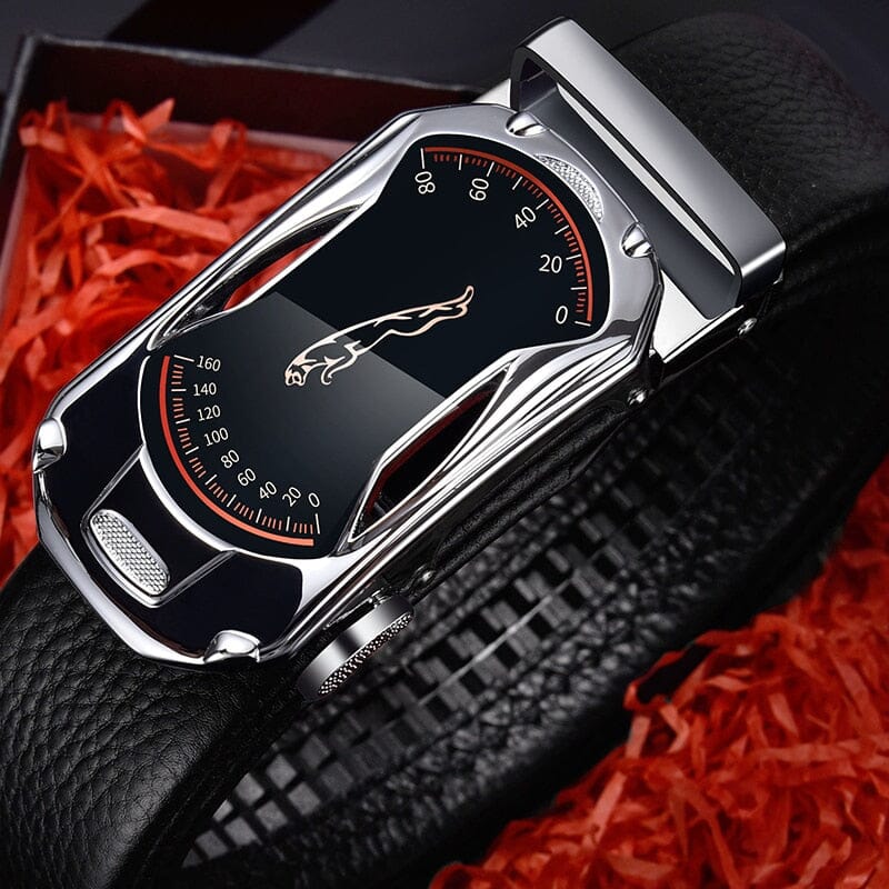 Jaguar Leather Belt with Automatic Buckle