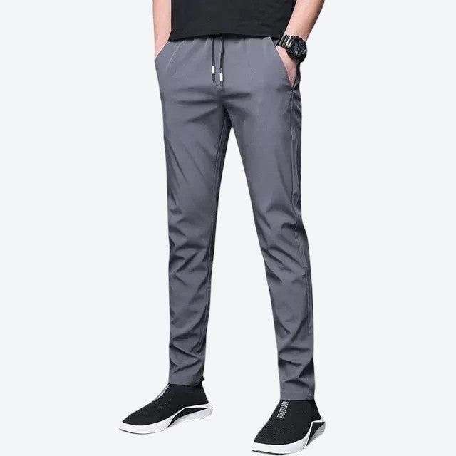 Men’s Slim Elastic Formal Trousers