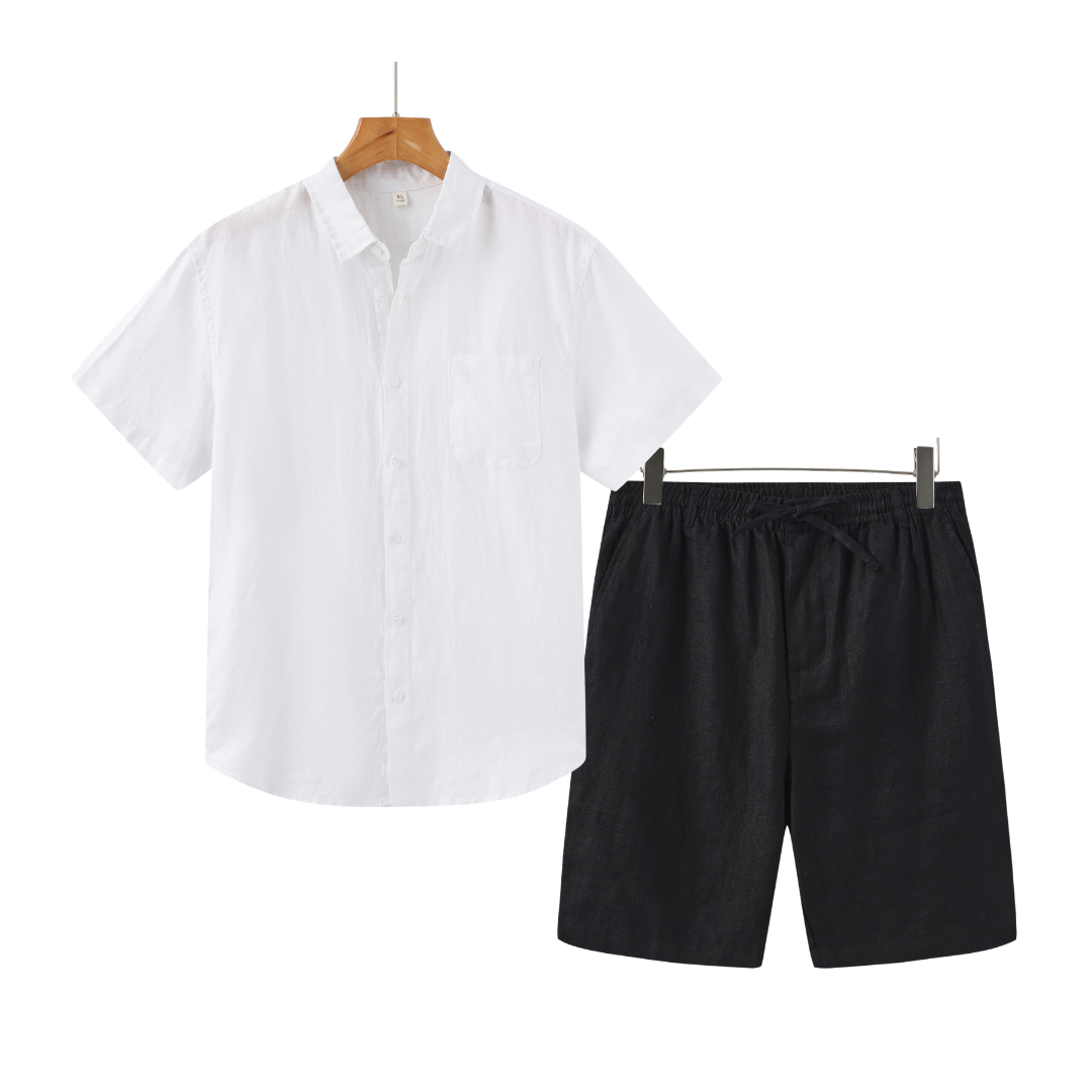 Linen Summer Set | Shirt and Shorts