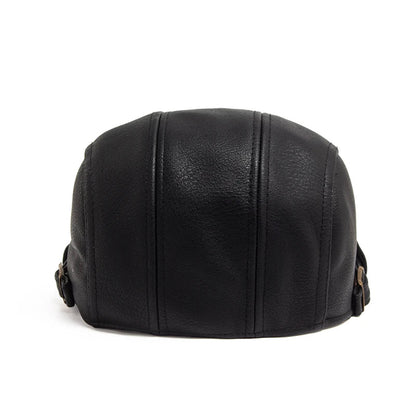 Men's British Retro Leather Beret