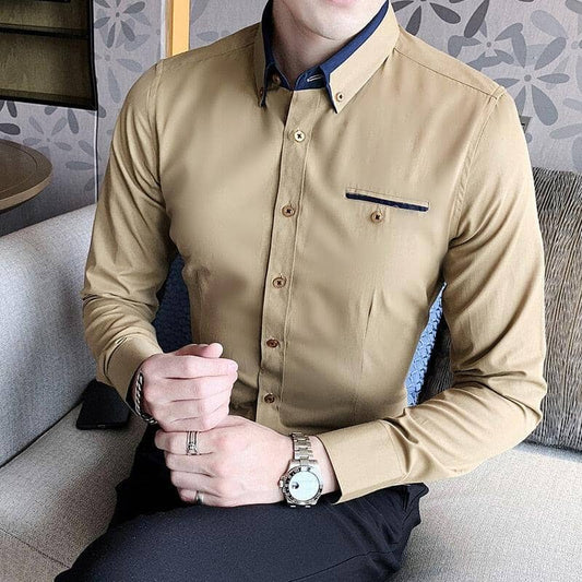 Slim Fit Long Sleeve Dress Shirt