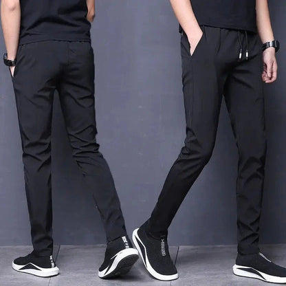 Men’s Slim Elastic Formal Trousers