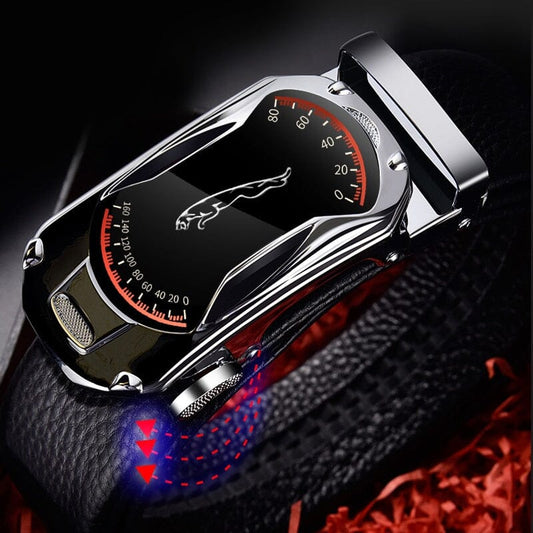 Jaguar Leather Belt with Automatic Buckle