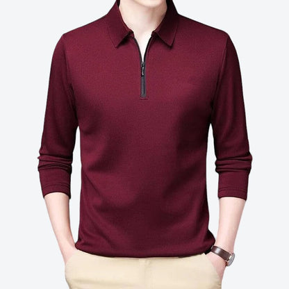 Men’s Long Sleeve Dress Shirt with Zip Closure