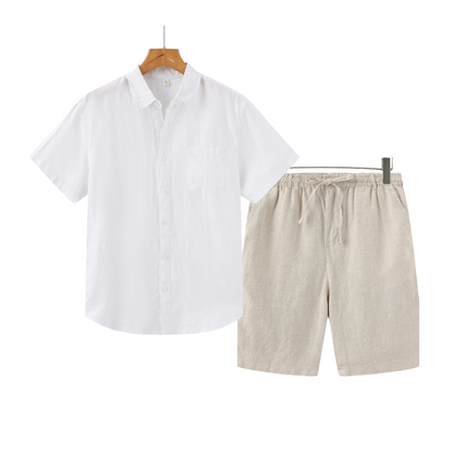Linen Summer Set | Shirt and Shorts