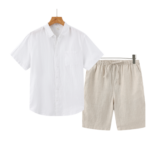 Linen Summer Set | Shirt and Shorts