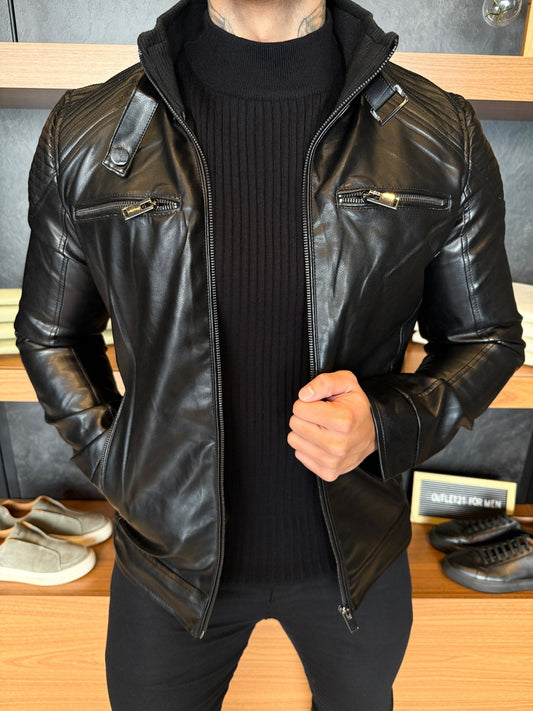 Men’s Black Leather Jacket