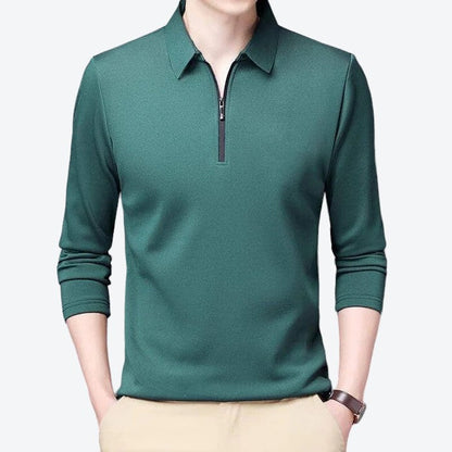Men’s Long Sleeve Dress Shirt with Zip Closure