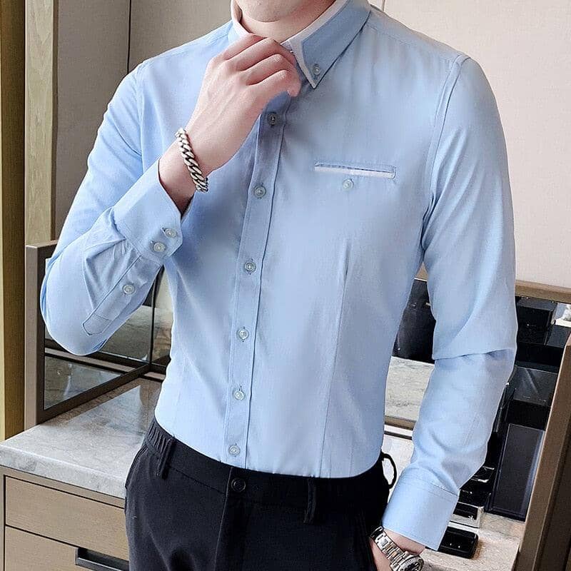 Slim Fit Long Sleeve Dress Shirt