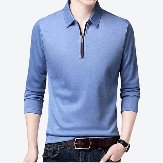 Men’s Long Sleeve Dress Shirt with Zip Closure