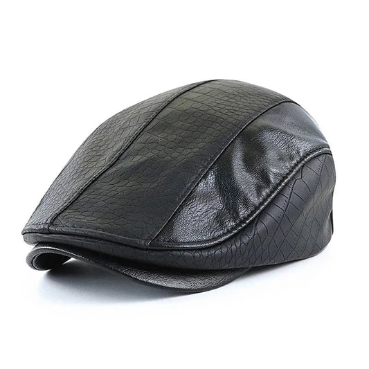 Men's Vintage Leather Beret